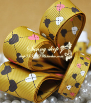 Butterfly Knot Hair Accessories Diy Ribbon Material Green Yellow Heart-shaped Thread Webbing HB12110105