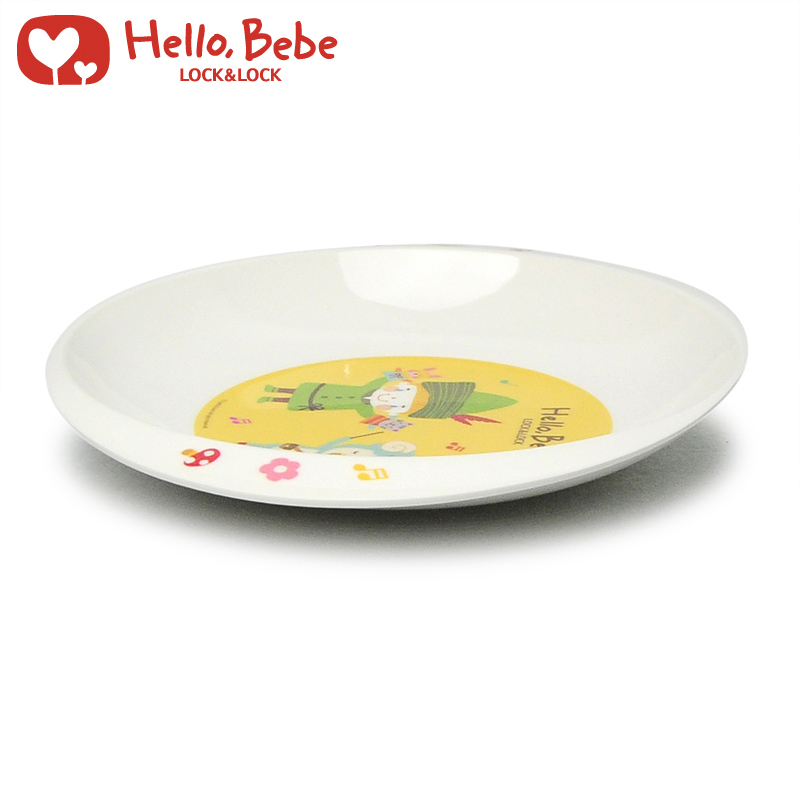 乐扣乐扣HelloBebe儿童密胺餐具 密胺双耳大餐盘 耐摔LBB455