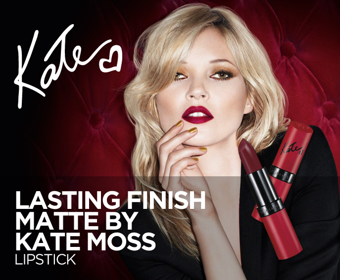 Rimmel Kate Moss Lipstick/Lipstick Black Tube Red Tube Free Shipping