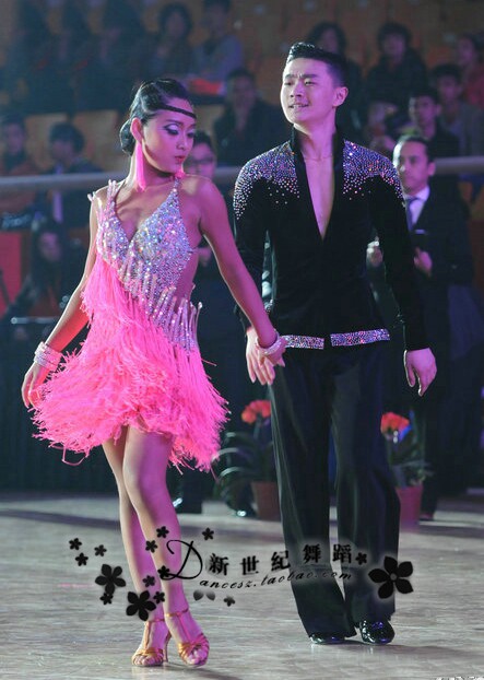 New Century Latin Dance Performance Costume Latin Dance Latin Dance Dress Latin Performance Dress Fluorescent suskirt