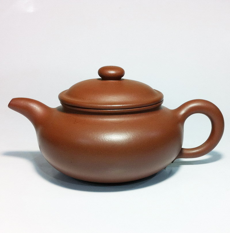 Yixing purple clay pot collection clear cement antique pot big product 310cc handmade by assistant craftsman Wang Ping