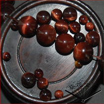 Sunflower Treasure Shop New Natural 3A Red Tiger Stone Tiger Eye Stone Round Pearl DIY Bracelet Necklace Ornament Bulk Pearl 6-12mm