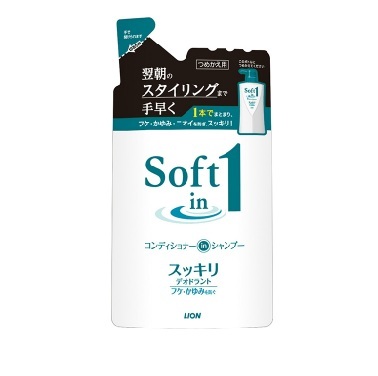 【日本原装进口】狮王 舒壹精华二合一洗发水爽洁留香型 370ml