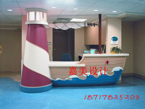 Factory direct sales Kindergarten parent-child garden Early education center Training school Boat type front desk table modeling bar