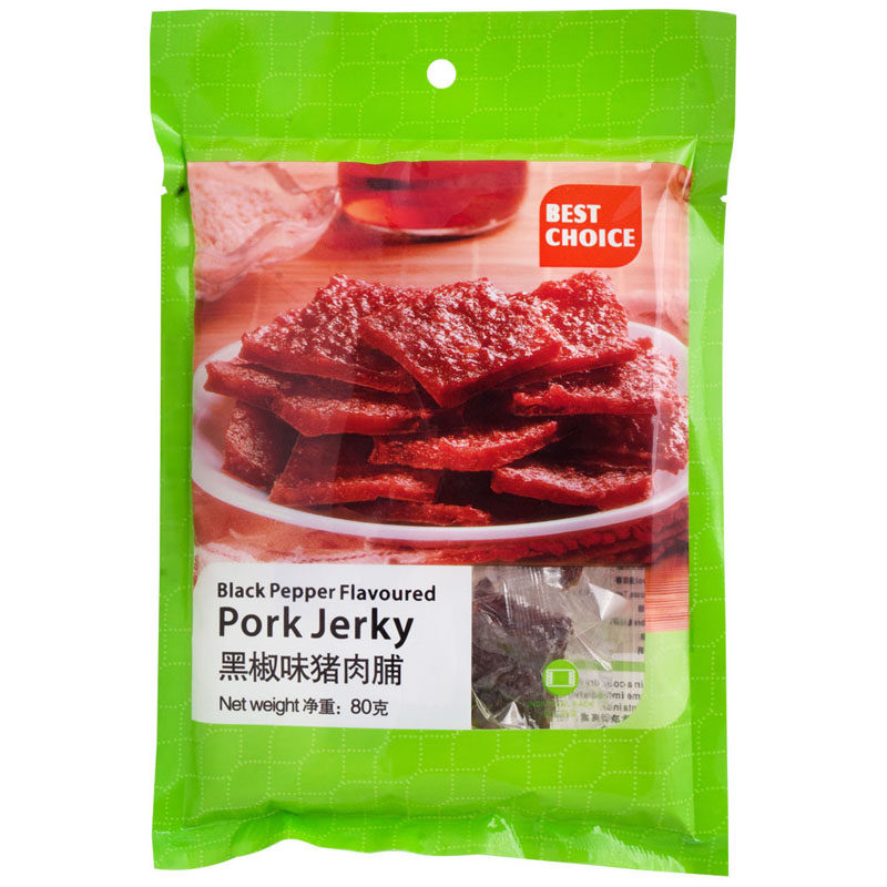 【天猫超市】香港进口 best choice 黑椒味猪肉脯80g/包