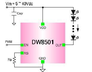 DW8501 LED constant current source chip circuit board PCB empty board energy-saving lamp eye protection lamp DIY