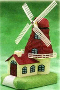 Stereo embroidery kit wool cross embroidery material package windmill home decoration