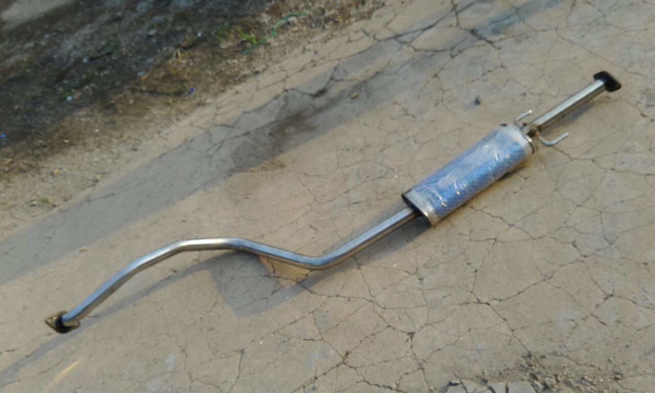 Double layer thickened East scenery comfort 1 5 middle section Full stainless steel silencer Jingyi exhaust pipe silencer