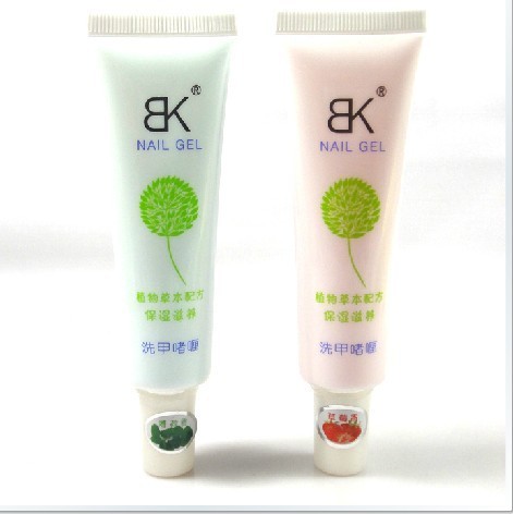 正品BK天然植物洗甲啫喱 35ml 洗甲水功能 滋润护甲不刺激水果味