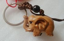 Purple celestial elephant 2021 mascot NAFU mascot auspicious peach wood elephant keychain necklace