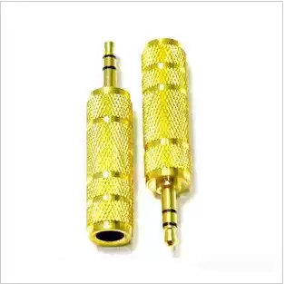 Gold-plated 3 5 male pair 6 5 Female 6 5MM to 3 5MM audio adapter large turn small microphone adapter
