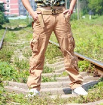 Summer brand hot hip-hop personality oblique zipper multi-pocket overalls pants mens overalls casual trousers