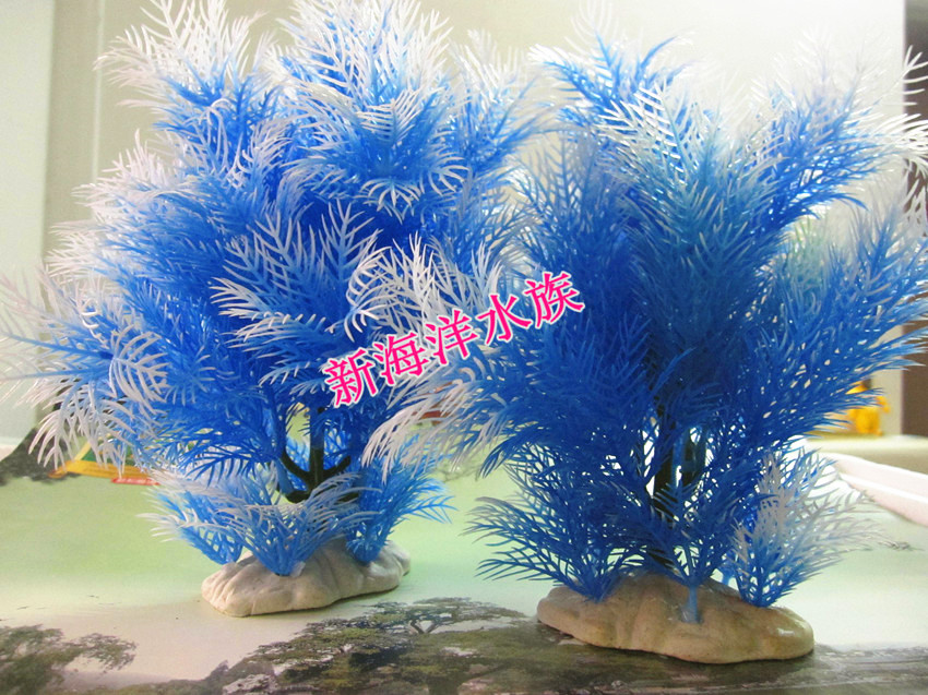 Fish tank landscaping decoration ornaments in the foreground aquatic plants aquarium decoration landscaping fake plastic grass high 22CM