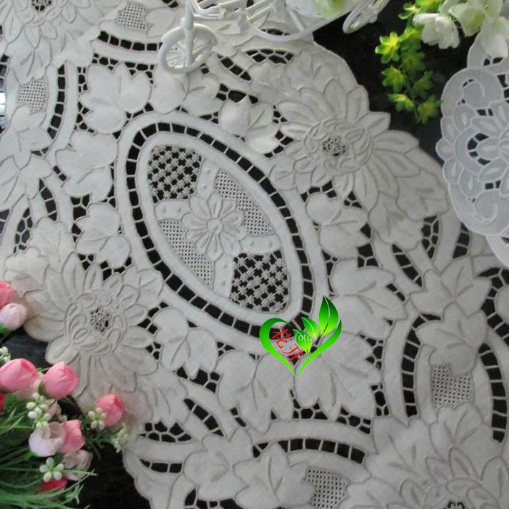 Foreign trade collection version linen pure hand embroidered ultra-valued classic boutique disc cushion table cloth table flag table cloth