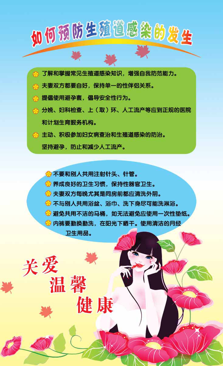 海报印制93素材健康展板230如何预防生殖道感染的发生