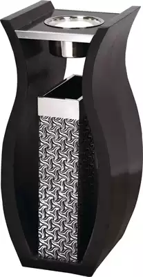 S-shaped vase seat ash bucket with leather surface inner bucket Ruyi peel bucket Ash bucket debris bucket Ash bucket