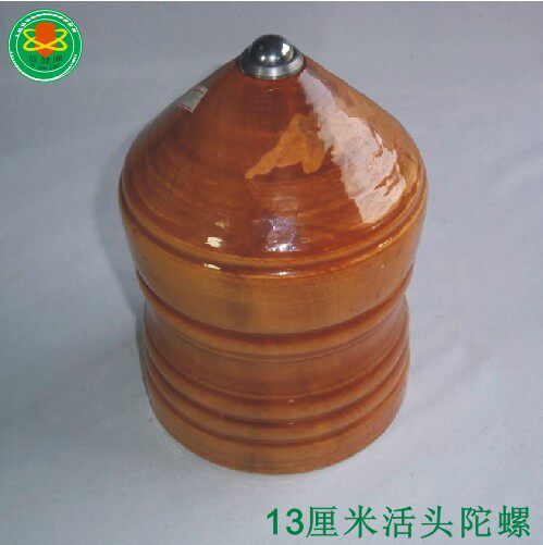 13 cm wooden gyroscope wood is better than jujube gyroscope middle - aged fitness alloy head is optional