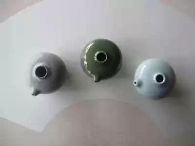 Water droplets inkstone drops Longquan Celadon Ru kiln open piece Plum green Ru Kiln moon white 180 yuan set