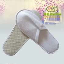 Hotel hotel room disposable disposable hotel slippers pull wool cloth can be printed with logo