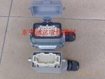 HDXBSCN Western bullies 10-pin rectangular heavy-duty connector aviation plug HE010-5D surface with cover single buckle