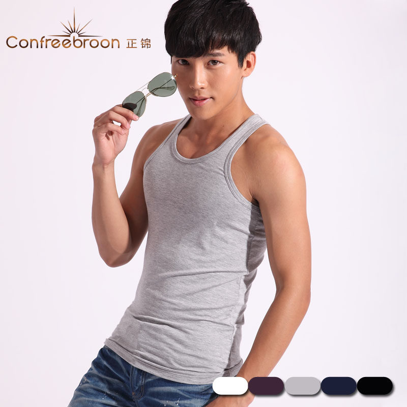 Boutique Modale Men's Vest Cross-Bar Pure Cotton Sports Tight Workword Harness Summer Close-fitting Underwear