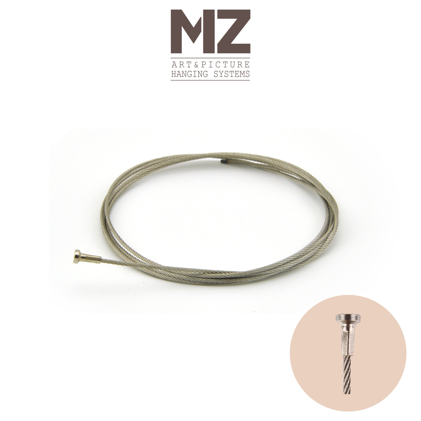 Nameplate adjustable hanging painting device Art hanging mirror line Hanging painting line rope moving track round head stainless steel rope