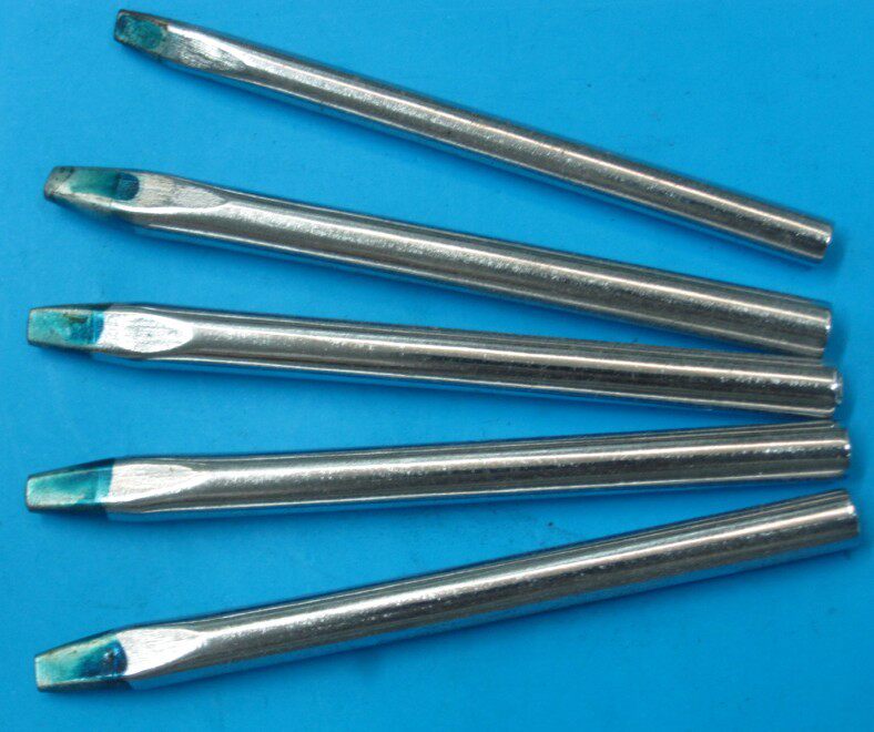 New external heat type electric soldering iron heating head 30 40 60 watts blue flat mouth one-word soldering iron head electric welding head