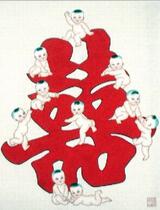 State-level intangible cultural heritage collection gift country gift Tianjin Yangliuqing New Year paintings very sub-hold scarves