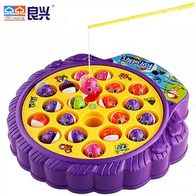 Children's fishing toy large baby early education puzzle electric rotary fishing machine fish pond children 3-6 years old