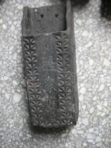 Folk folk collection brick carved black pottery chopstick chopstick chopstick tube harmonious family chart Family decoration hanging piece 1