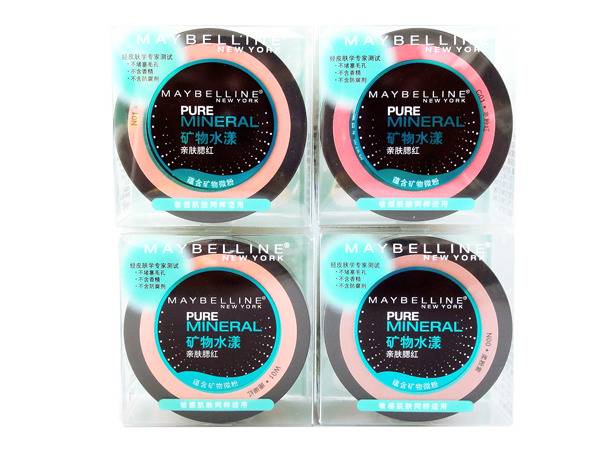 促销 美宝莲 矿物水感亲肤腮红4G 胭脂彩妆 四色可选自然健康色彩