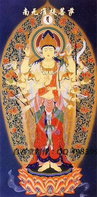 The portrait of Buddha statue of Nan Wuzhunti Bodhisattva--silk hanging scroll in Zizai Hall