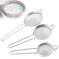 Thép không gỉ lọc nhỏ colander màn hình nước ép sữa đậu nành rò rỉ lưới nhà bếp cung cấp chiên hàng rào lọc muỗng chảo đổ bánh xèo