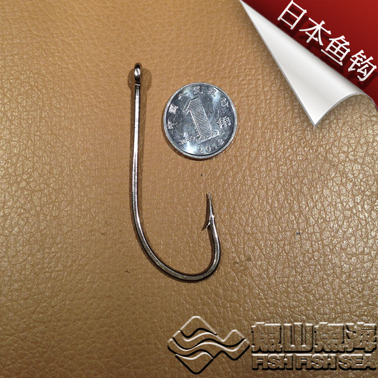 Japan Gamma raw clothing import long handle with ring Norwegian hook fishing hook No. 25 pipe paying deep-sea boat fishing for big things fish hook