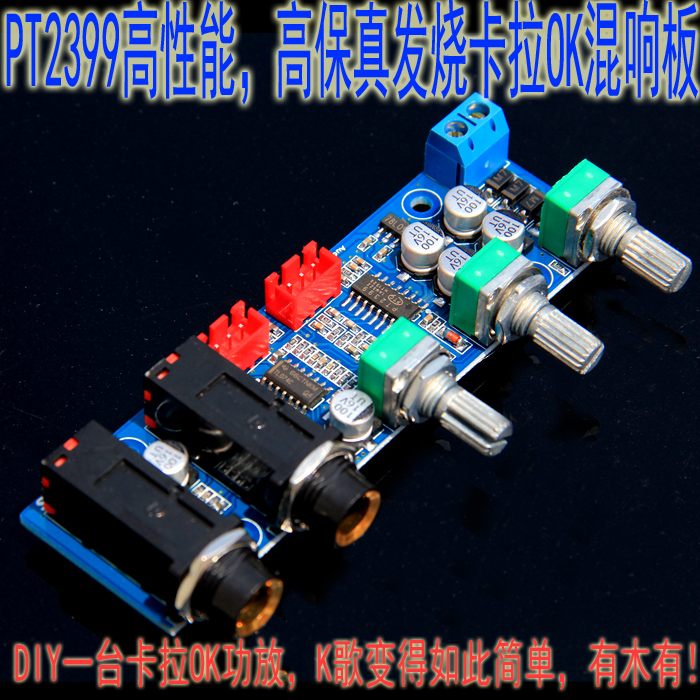 PT2399 Karaoke reverb board with low noise pre-stage amplification effect Super M65831 microphone board