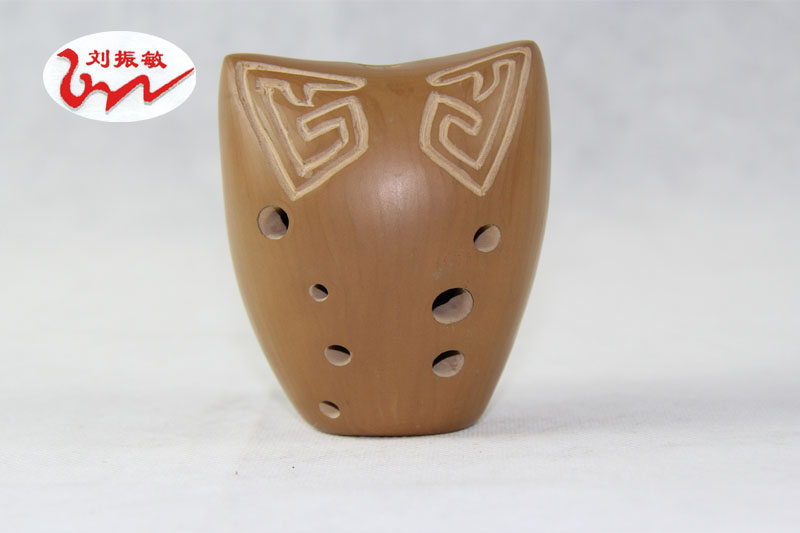 New Red Clay Fired Real Products Professional Playing Type 9 Holes People Face Liao Health Instruments Zhang Koju Handmade Direct Marketing