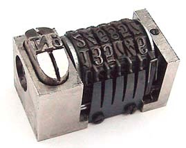 6-digit 51-type flat press lead printing number machine Disc machine number machine Old-fashioned printing machine number machine