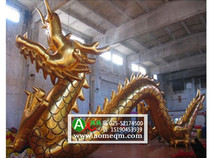 Ogilvy mold factory inflatable golden lying dragon Golden Dragon arch air mold golden dragon balloon customization