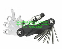Foreign trade bicycle tool 18 function spoke wrench Allen pocket knife chain cutter (improved model)