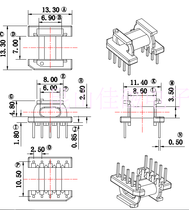 Special price spike transformer inductance EPC13 skeleton straight-plug horizontal 5 5 skeleton