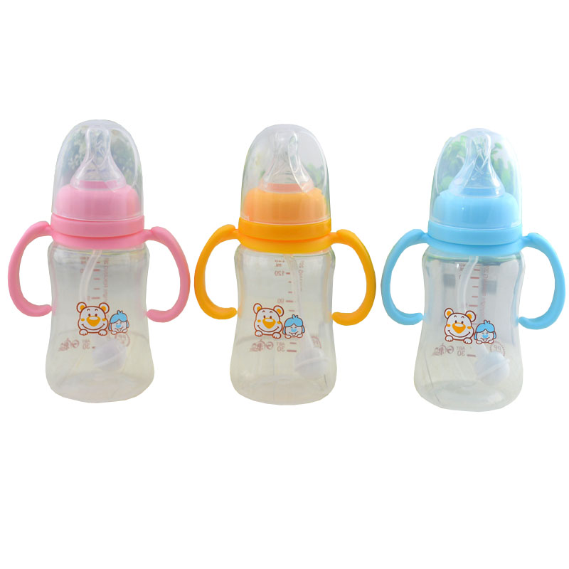 正品 日康 RK-3070 圆弧型有柄PP自动奶瓶 140ML 不含双酚A