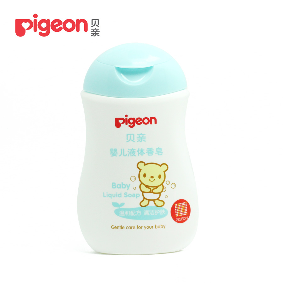 贝亲液体香皂100ml 婴儿润肤皂宝宝洗发精沐浴露2合1正品洗澡用品