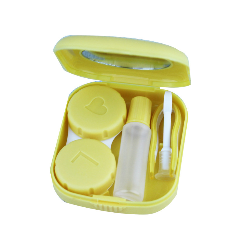 奕文028 迷你饼干 美瞳 隐形眼眼镜伴侣盒 护理盒 多色