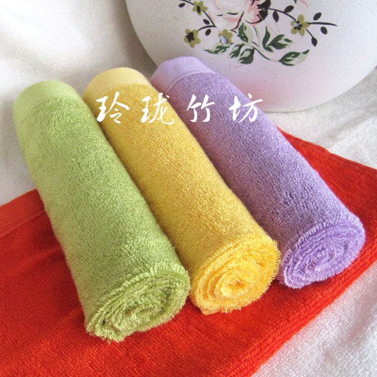 Counter Oulinya Bamboo Fiber Towel Square Towel Solid Color Children's Towel Beauty Towel XM011-34*34