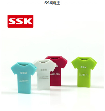 SSK Biao Wang T-shirt microSD card high-speed direct reading TF card Mobile phone memory card reader Mobile phone charm