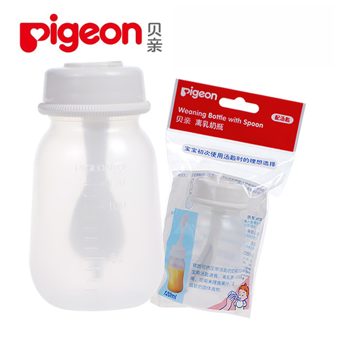 贝亲 离乳奶瓶 带勺喂食瓶/米糊瓶 PP材质120ml DA21