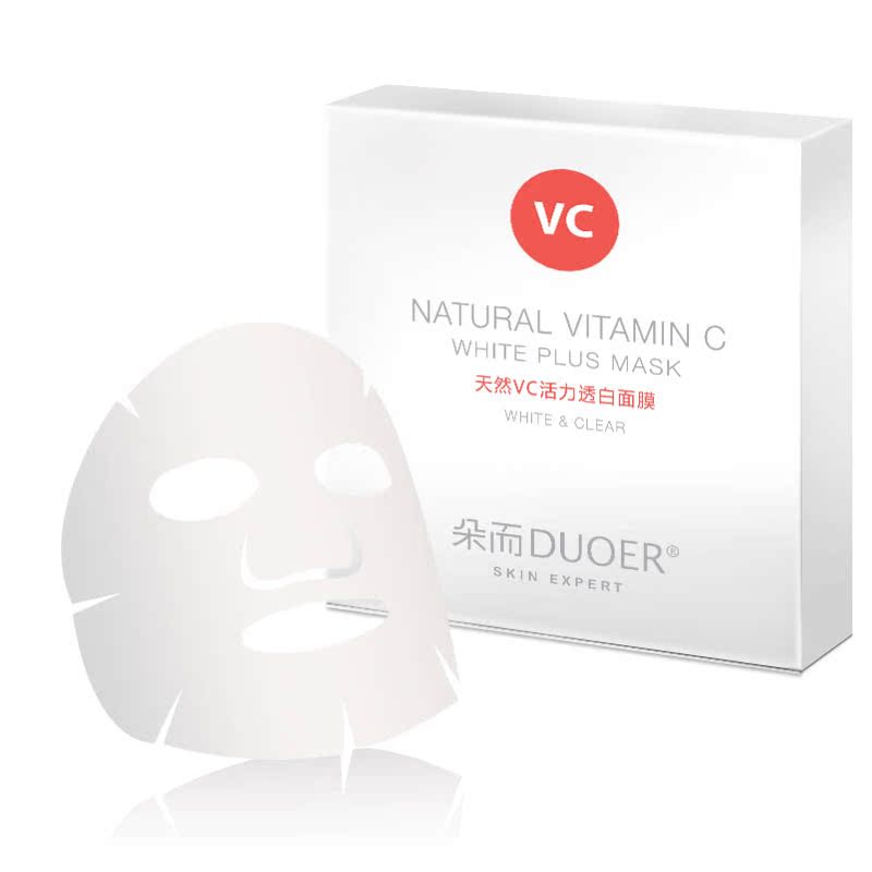 朵而VC活力透白面膜女5片装春季补水保湿面部去黄面膜贴正品