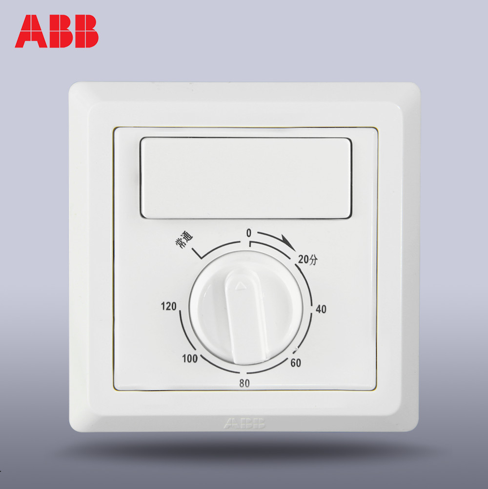 ABB switch panel type 86 wall switch socket Deyi Ya white single control timing combination switch AE411