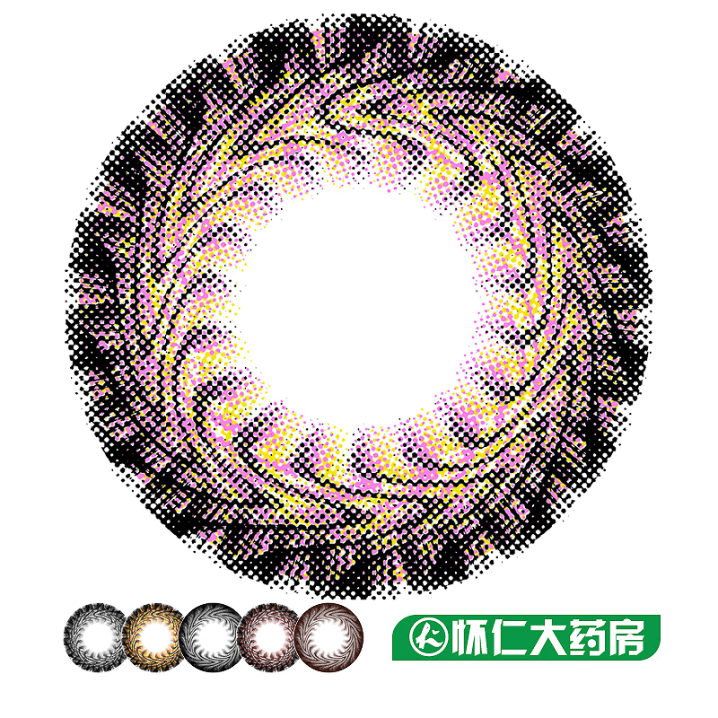 可丽妍美瞳初恋混血自然男女适用大小直径彩色隐形眼镜年抛1片装