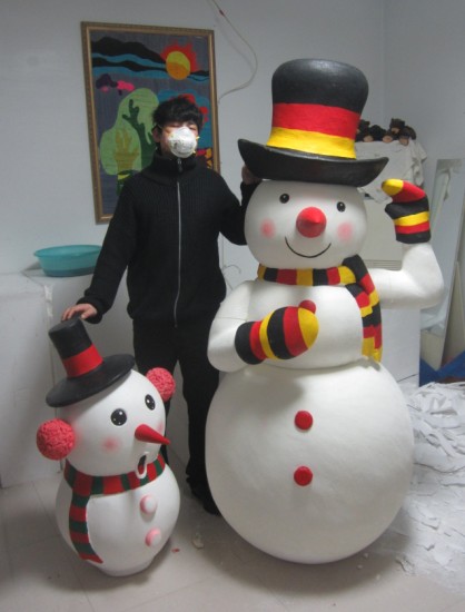 Christmas Foam Sculpture Cartoon Snowman Festival Decorative Swing Accessories Mall Beauty Chen 2 m High